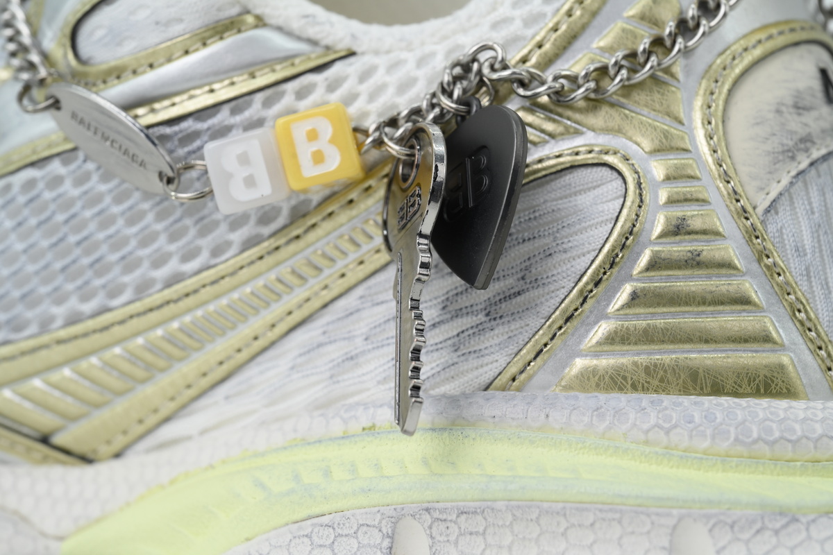 Balenciaga 3XL Sneaker White Yellow Silver 734734 W3XCN 9711