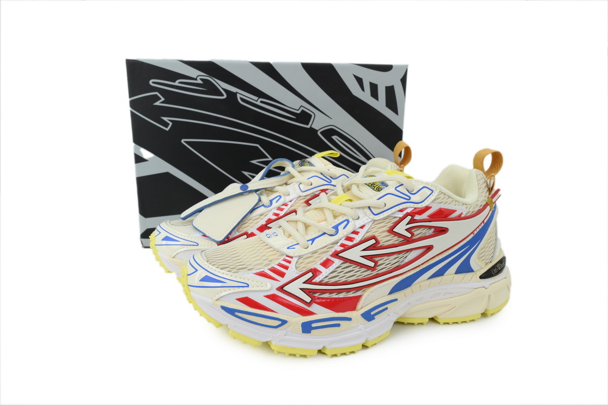 Off-White Be Right Back Beige Red Blue Yellow OMIA289F 25LEA001 0057