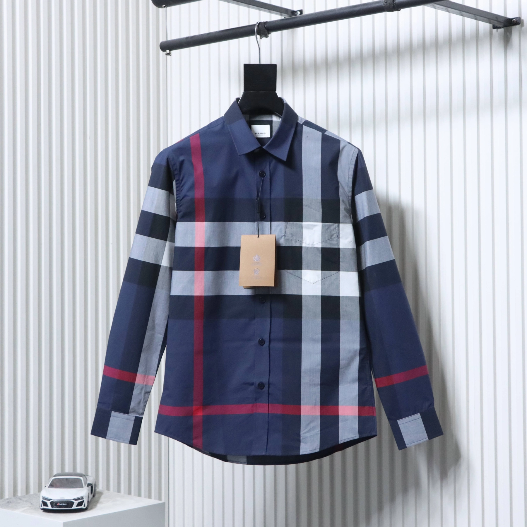Burberry Classic Check Cotton Shirt Blue