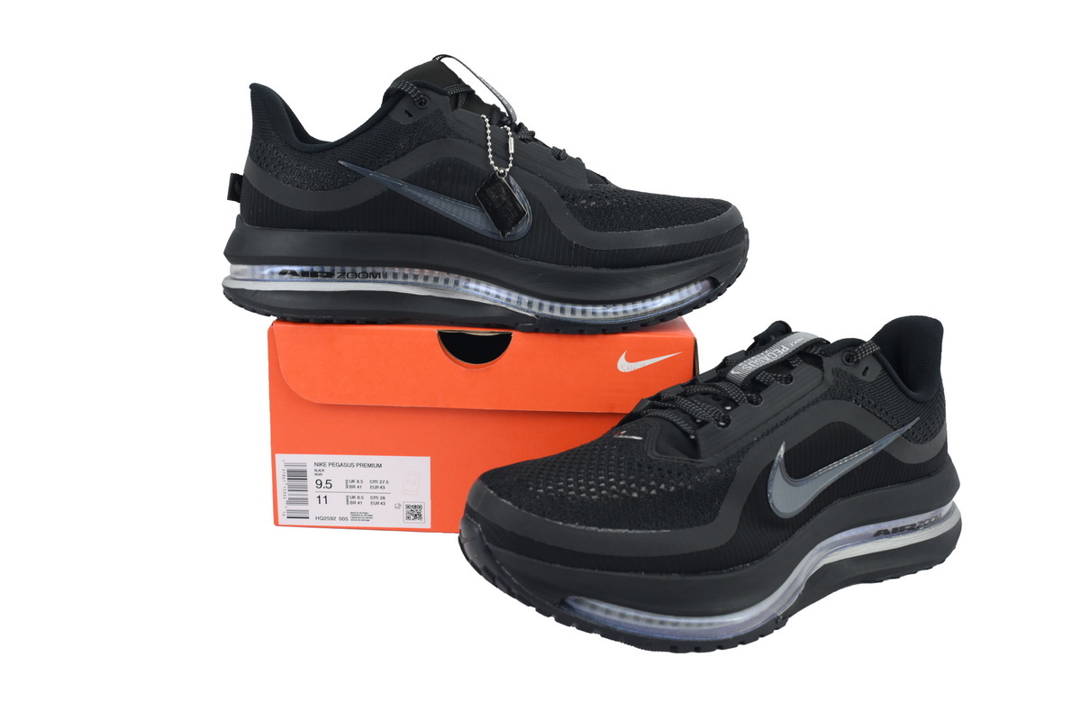 Air Zoom Pegasus Premium Black Metallic Silver HQ2592-005