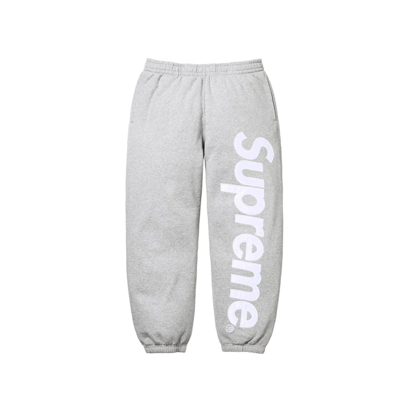 S Satin Applique Hooded Sweatshirt & Sweatpant Set Grey