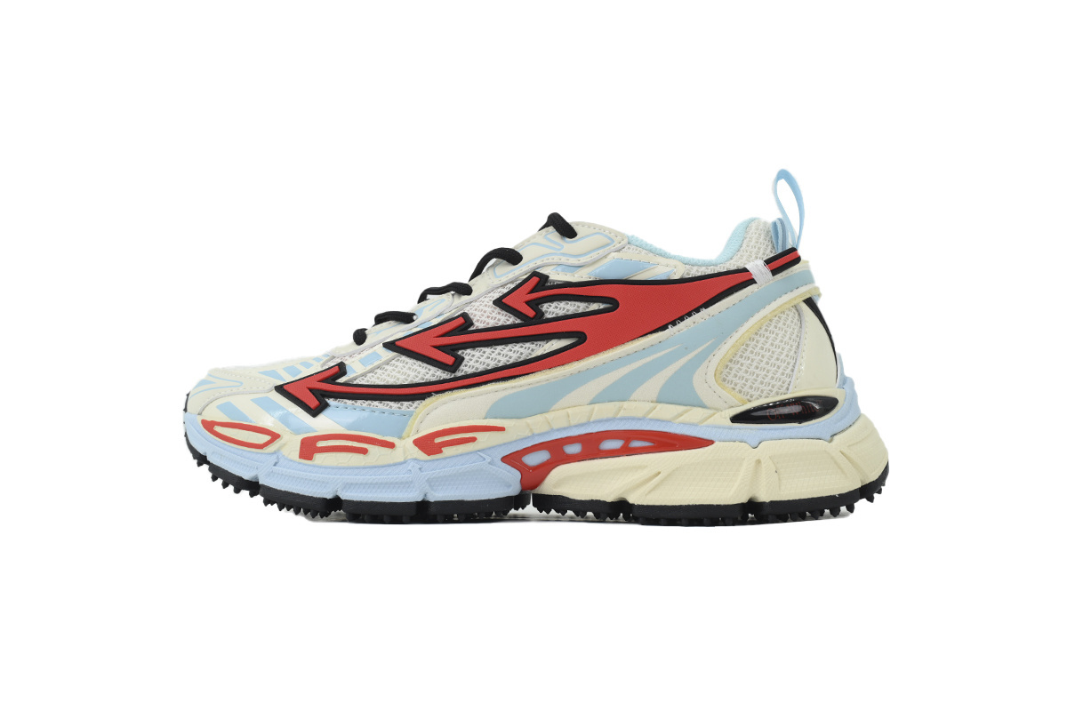 Off-White Be Right Back Powder Red Blue white OMIA295S 26FAB005 7626