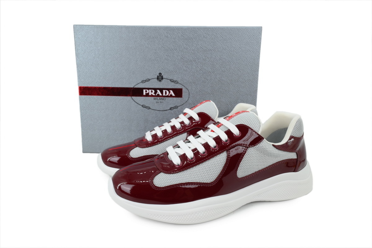 Prada America's Cup Sneakers Wine Red