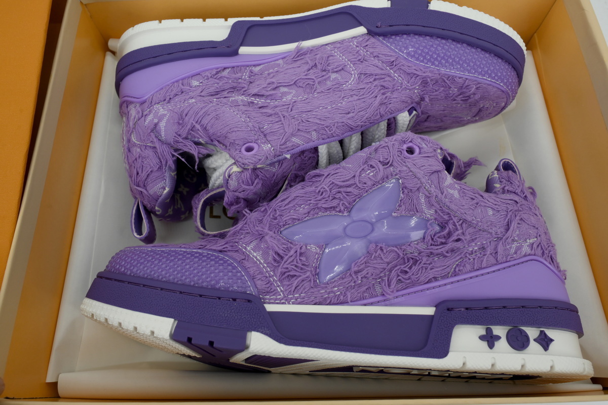 Louis Vuitton LV Skate Sneaker Plum Blossom Drilling Purple