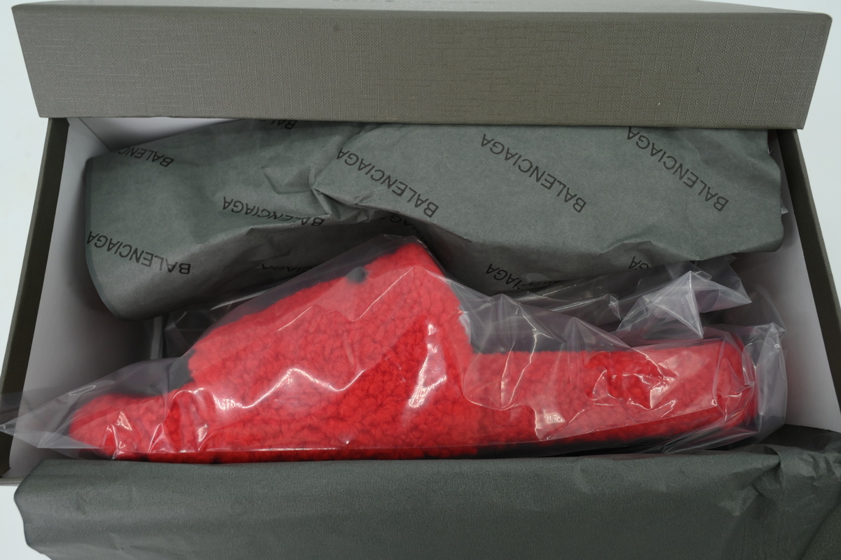 NBA x Balenciaga Furry Slides Red