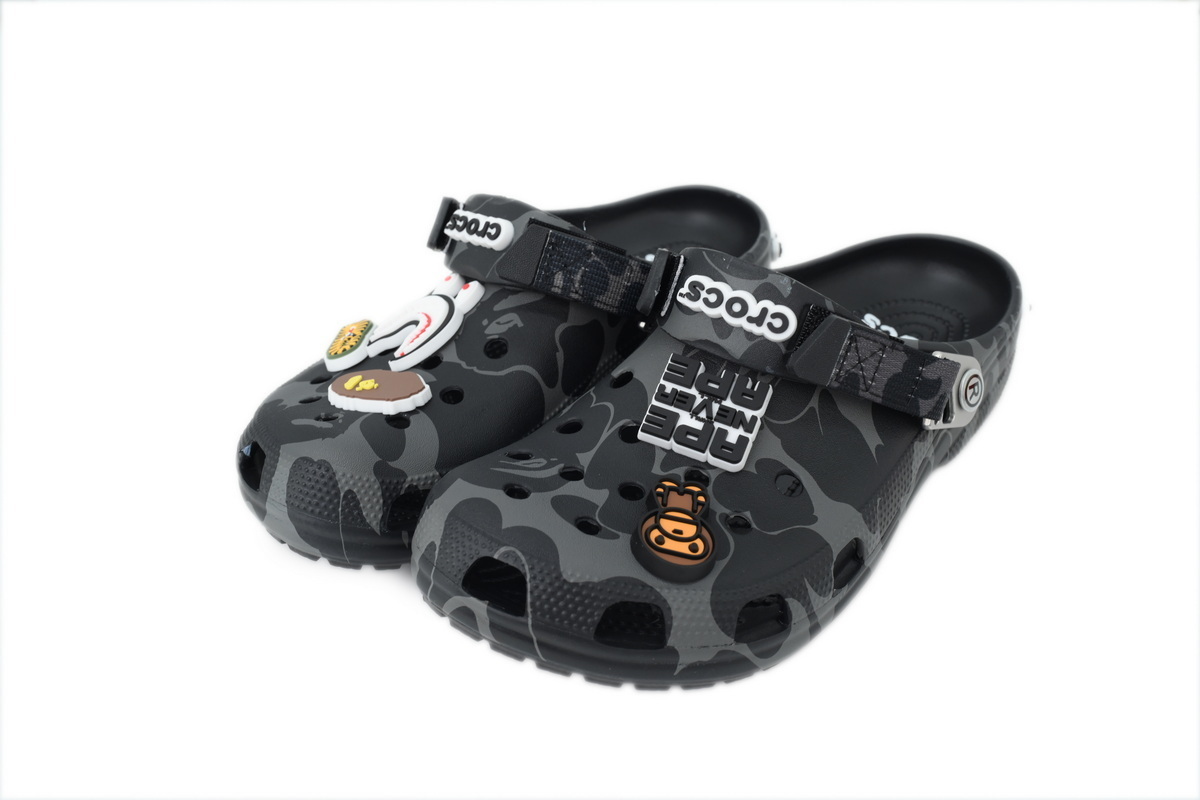 A Bathing Ape BAPE x Crocs Classic Clog ABC Camo Black