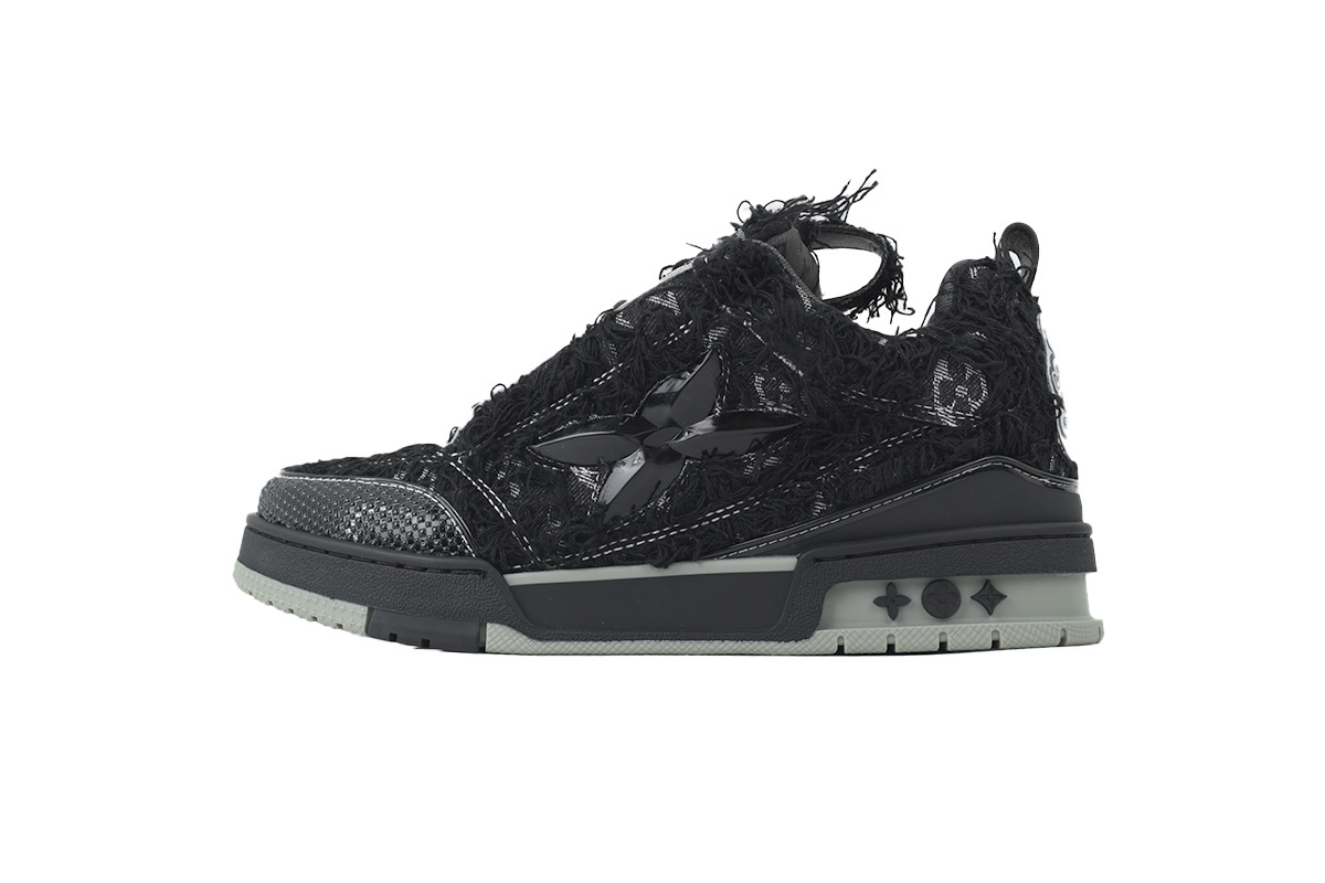 Louis Vuitton LV Skate Sneaker Plum Blossom Drill in Black