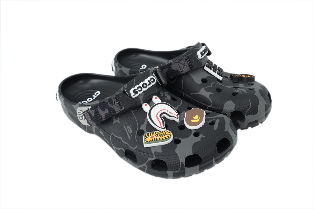 A Bathing Ape BAPE x Crocs Classic Clog ABC Camo Black