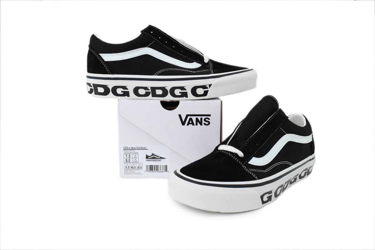 CDG x Vans OG Old Skool LX Sidewall Black