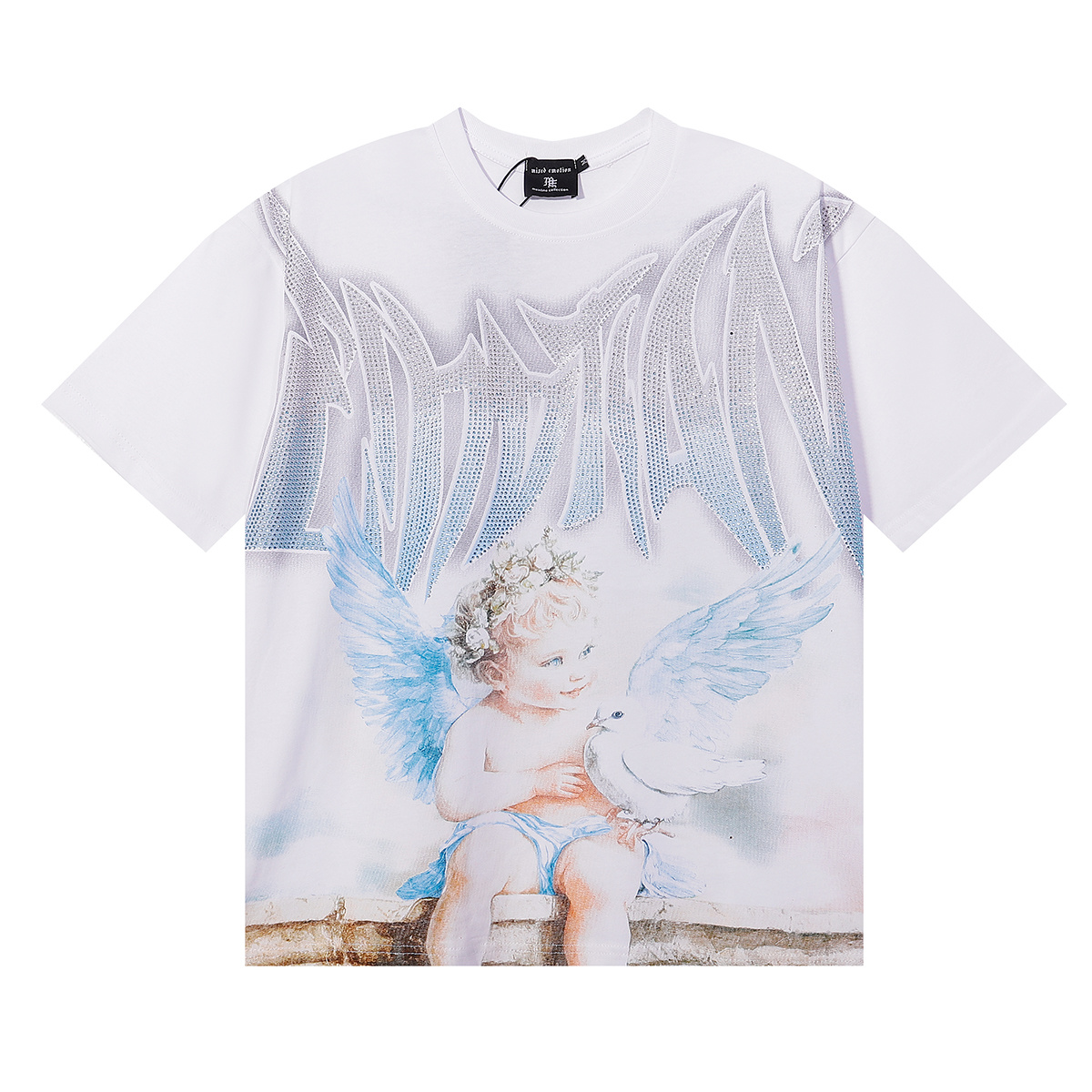 Mixed Emotions Dove Rhinestone Tee