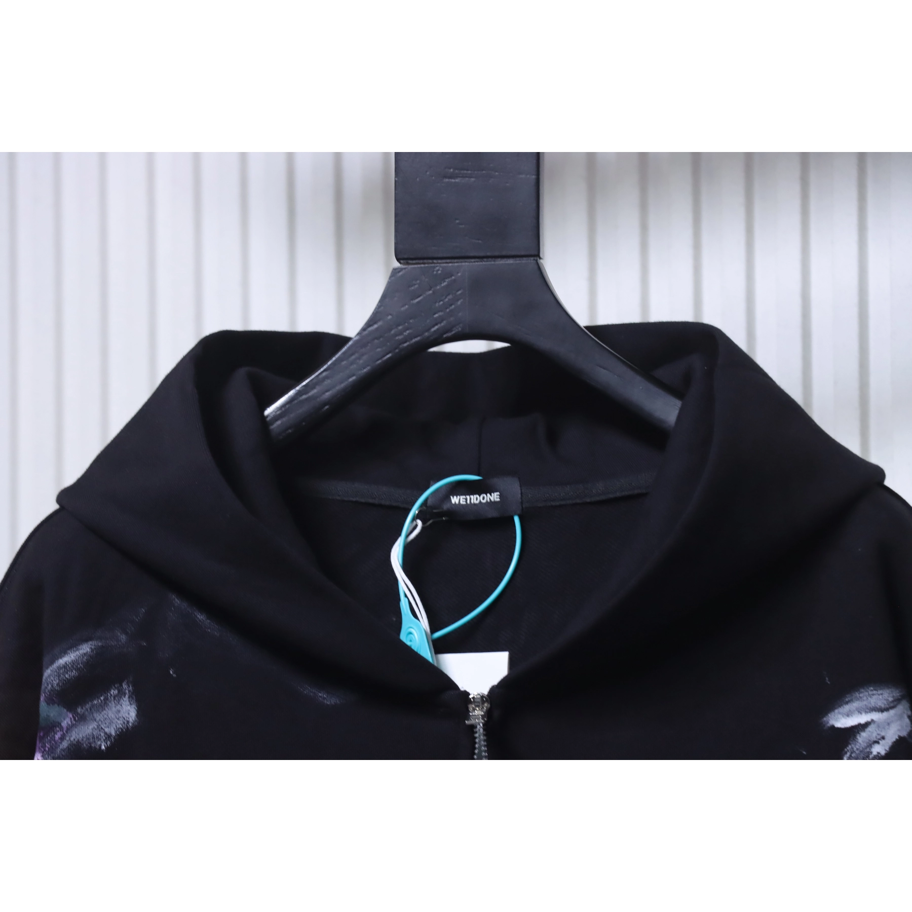 WE11DONE Graffiti-Print Zip-Up Hoodie