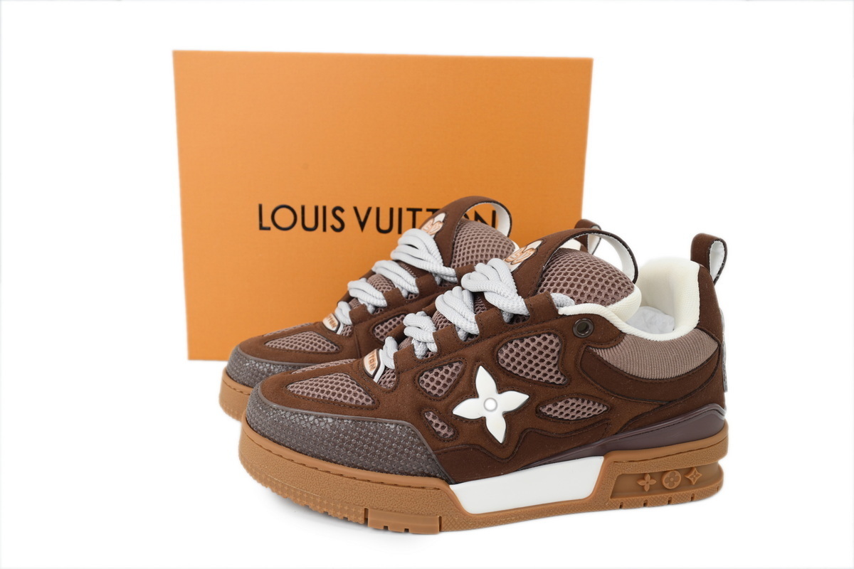 Louis Vuitton LV Skate Sneaker White Coffee