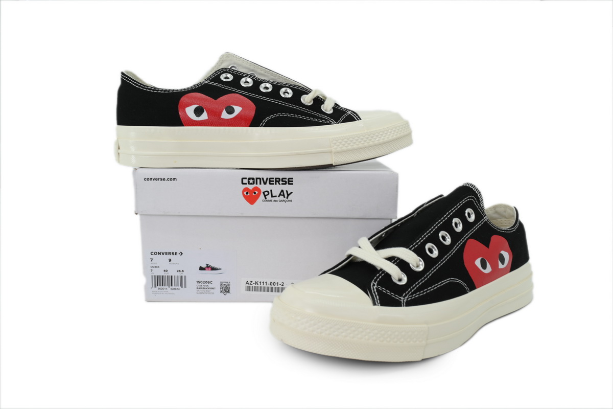Comme des Garçons Play x Converse Chuck 70 Low Black 150206C