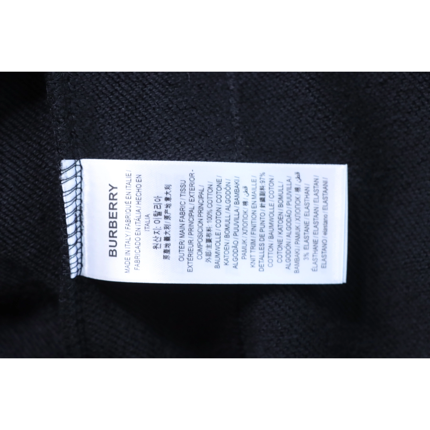 Burberry Side-Lettering Check Trousers Black