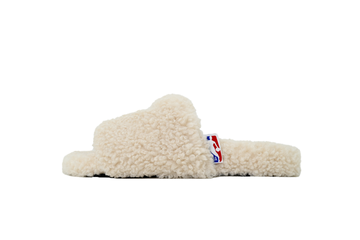 NBA x Balenciaga Furry Slides White