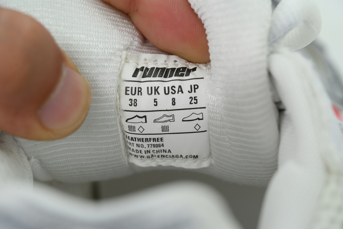 Balenciaga Wms Running Shoes White Grey Red 779064 W3RXP 9160
