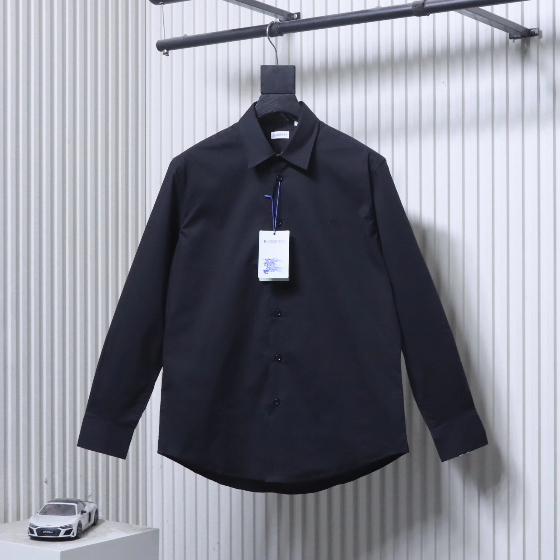 Burberry EKD-Embroidered Cotton Shirt Black