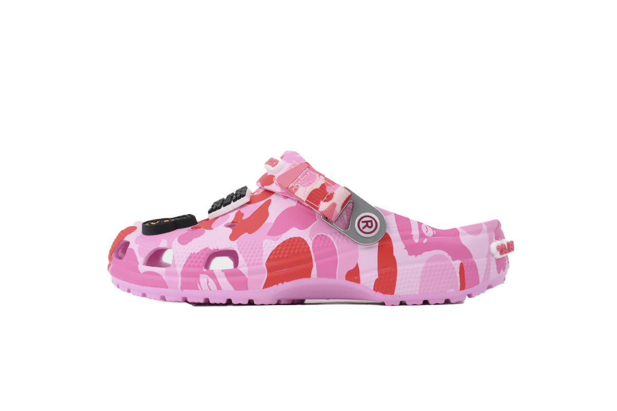 A Bathing Ape BAPE x Crocs Classic Clog ABC Camo Pink