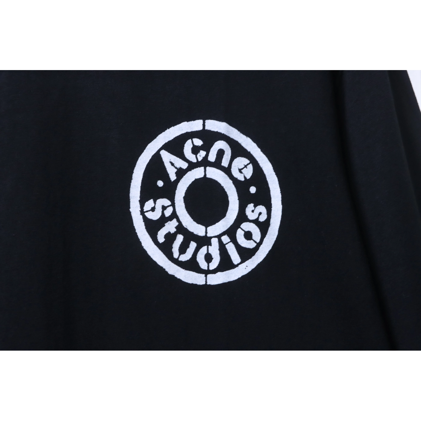 Acne Studios Circular Logo Long-Sleeve Top Black