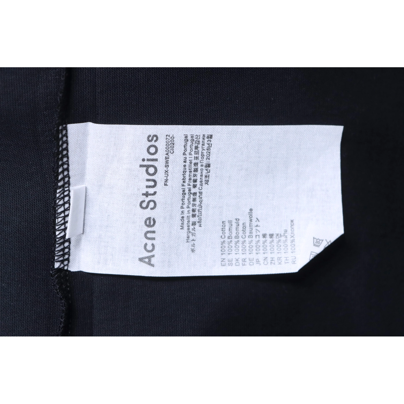Acne Studios Circular Logo Long-Sleeve Top Black