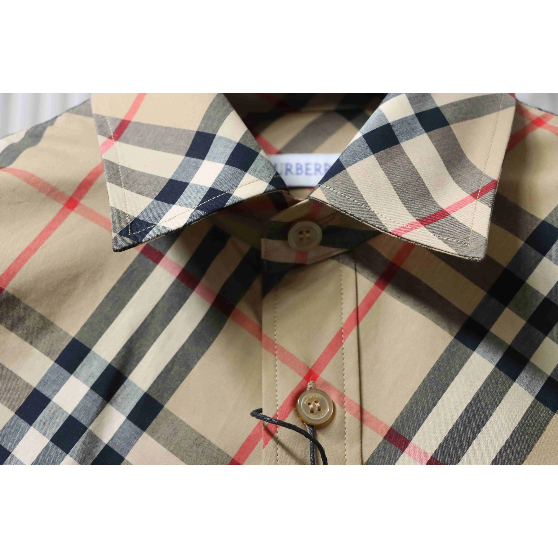 Burberry Long-Sleeve Cotton Twill Check Shirt