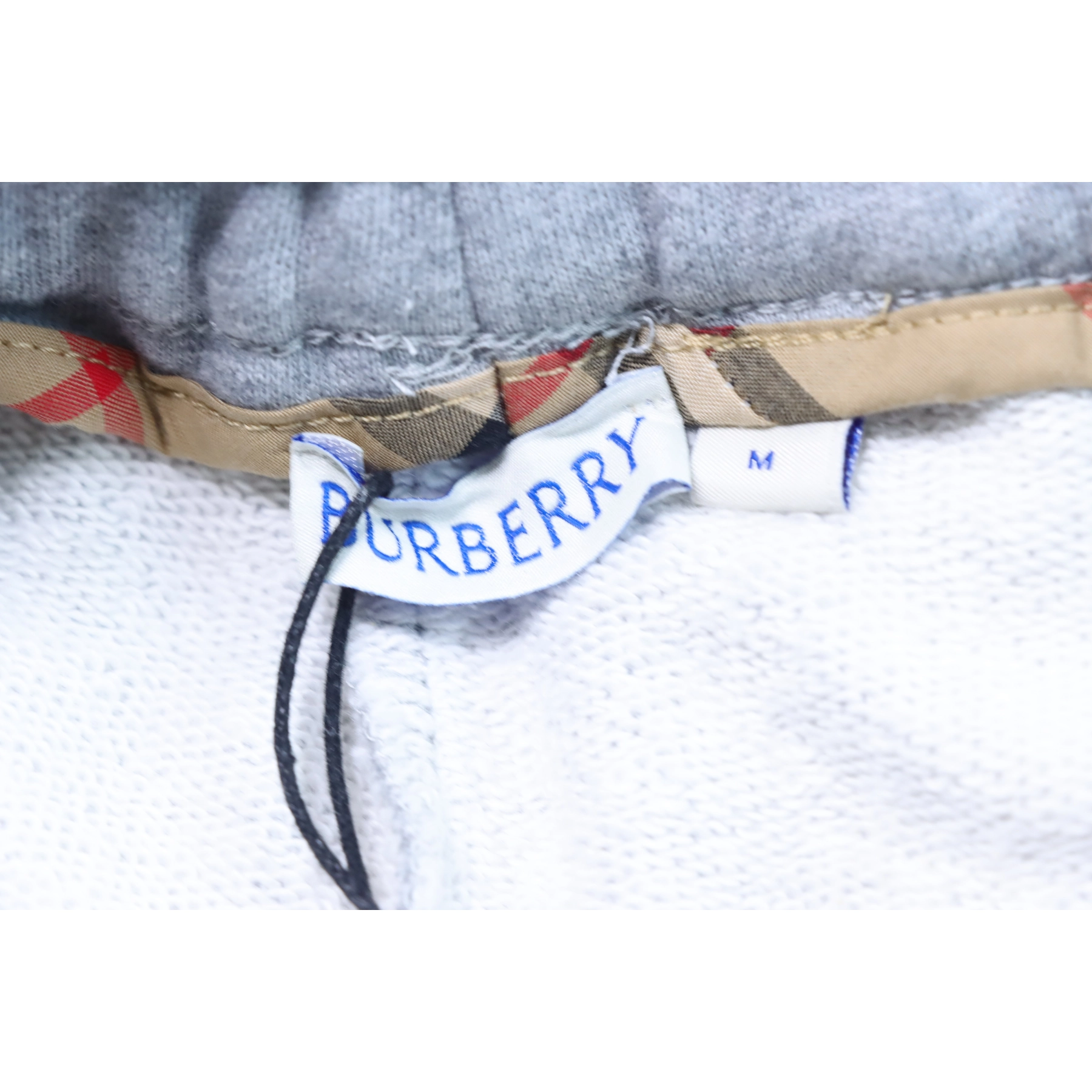 Burberry Side-Lettering Check Trousers Grey
