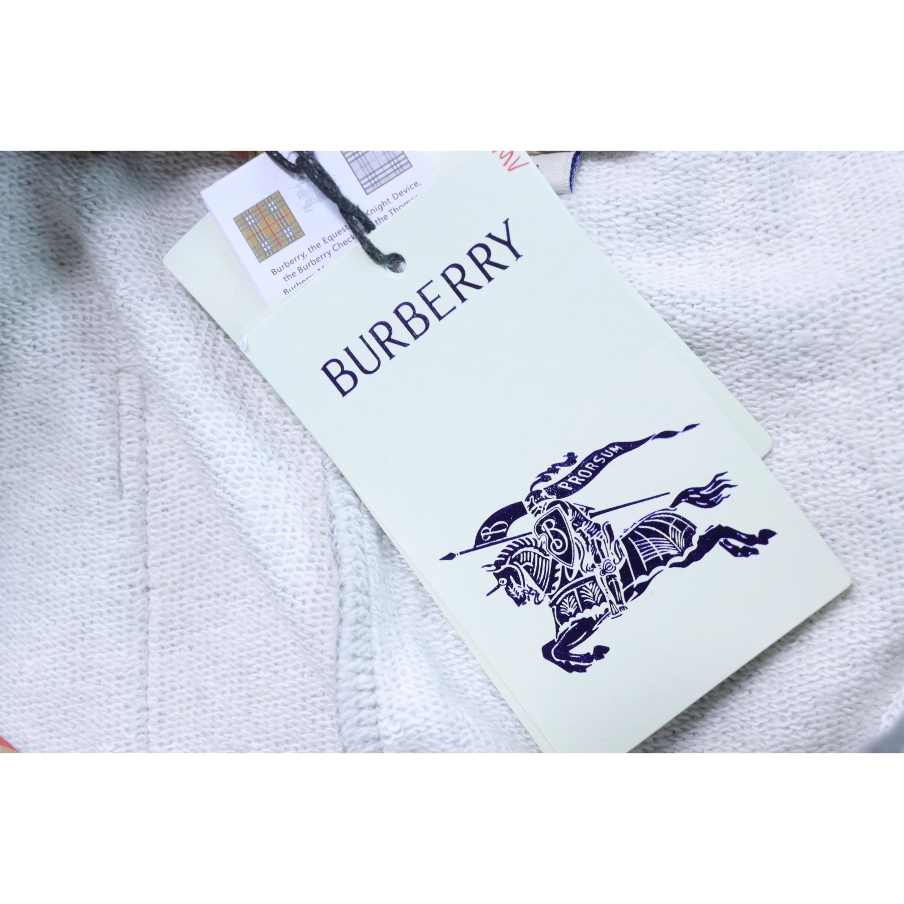 Burberry Side-Lettering Check Trousers Grey