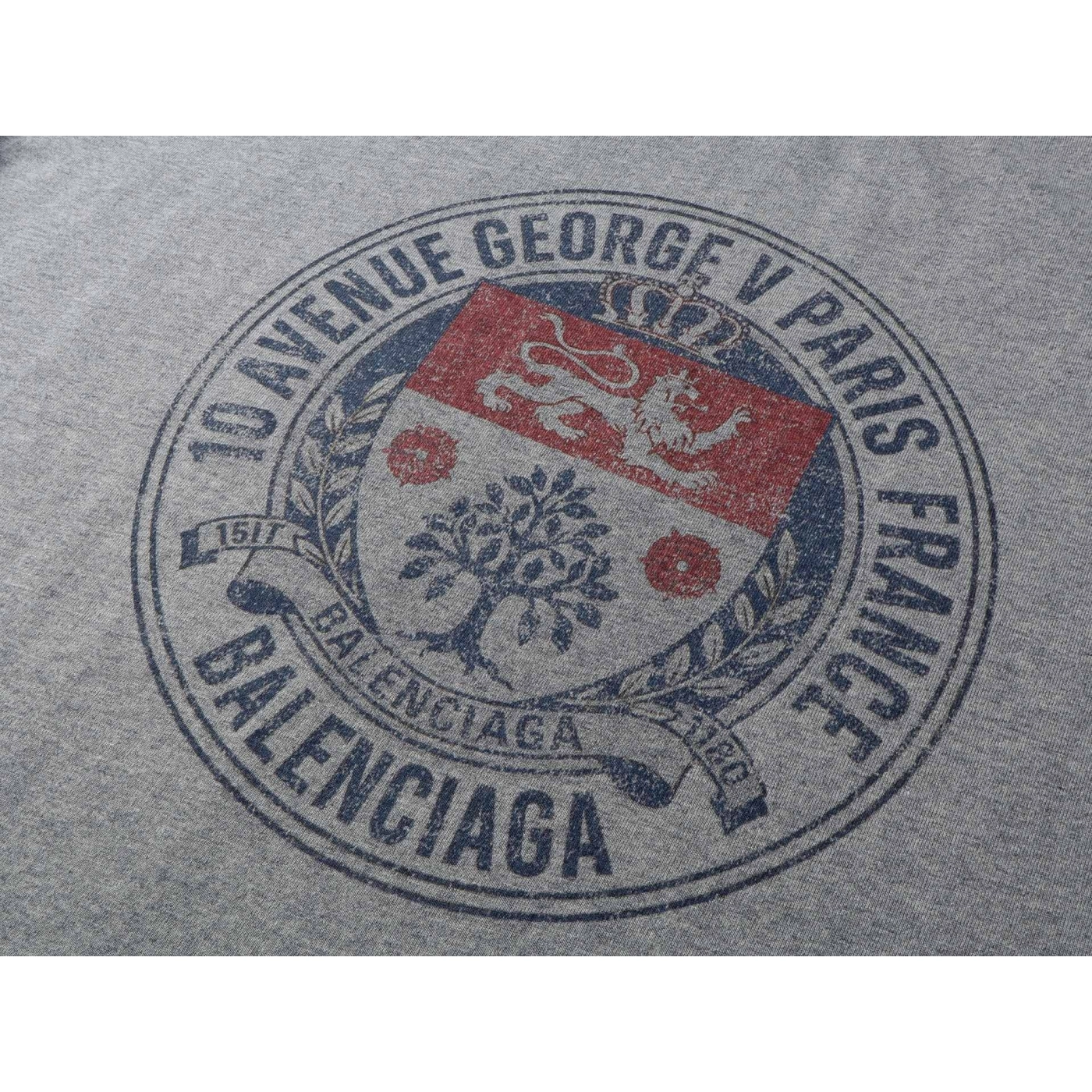 Balenciaga Retro Badge Icon Print T-Shirt Black/Gray