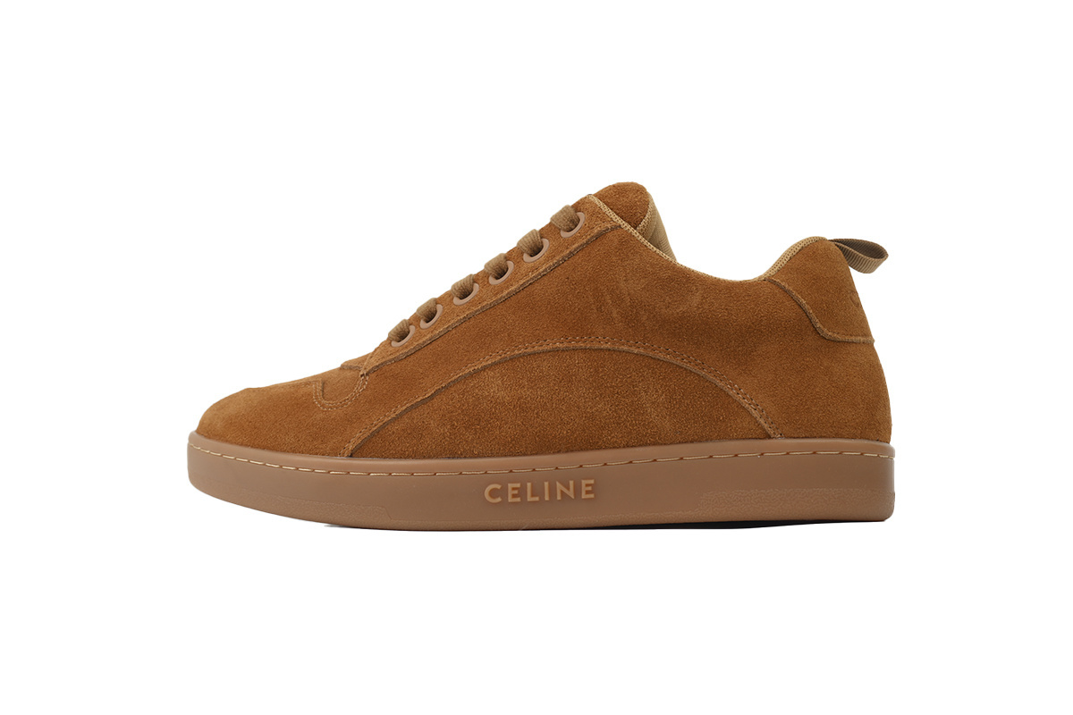 Celine Huntington Suede Sneaker Brown
