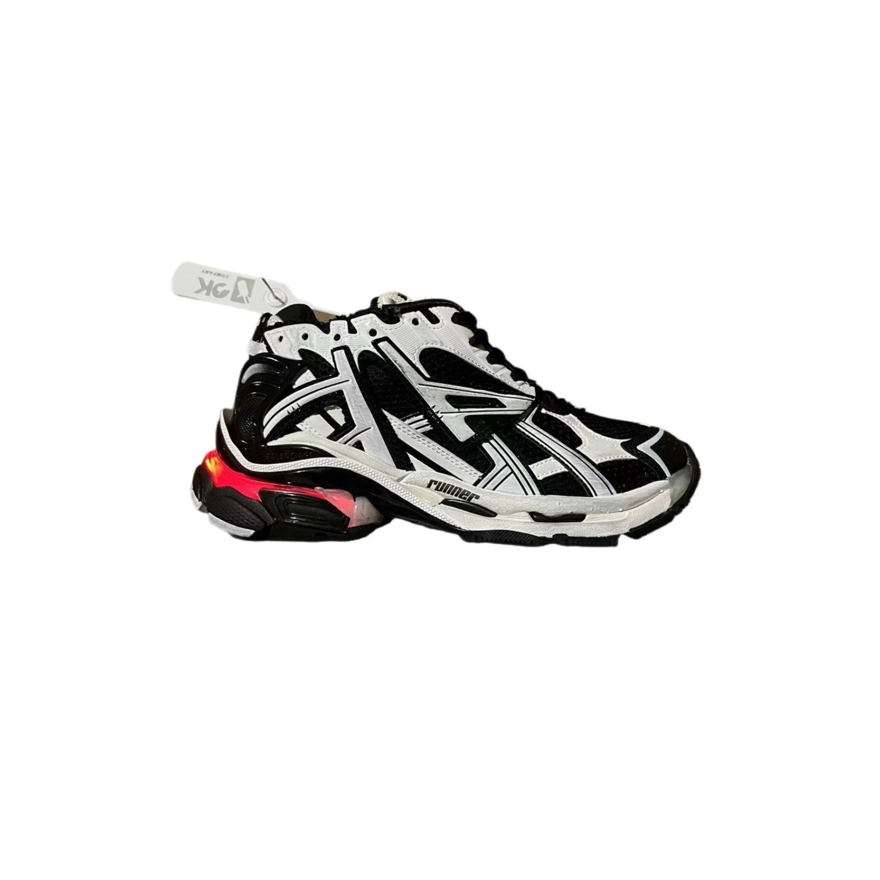 Balenciaga Runner White Black LED 677403 W3RB2 9010