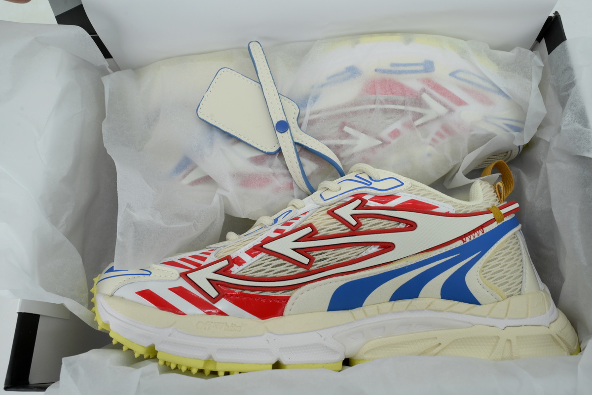Off-White Be Right Back Beige Red Blue Yellow OMIA289F 25LEA001 0057