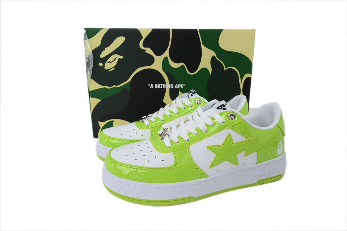 A BATHING APE BAPE White Green