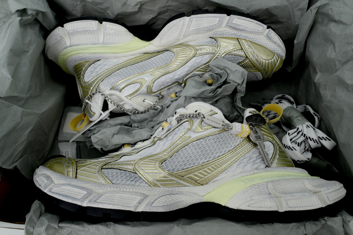 Balenciaga 3XL Sneaker White Yellow Silver 734734 W3XCN 9711