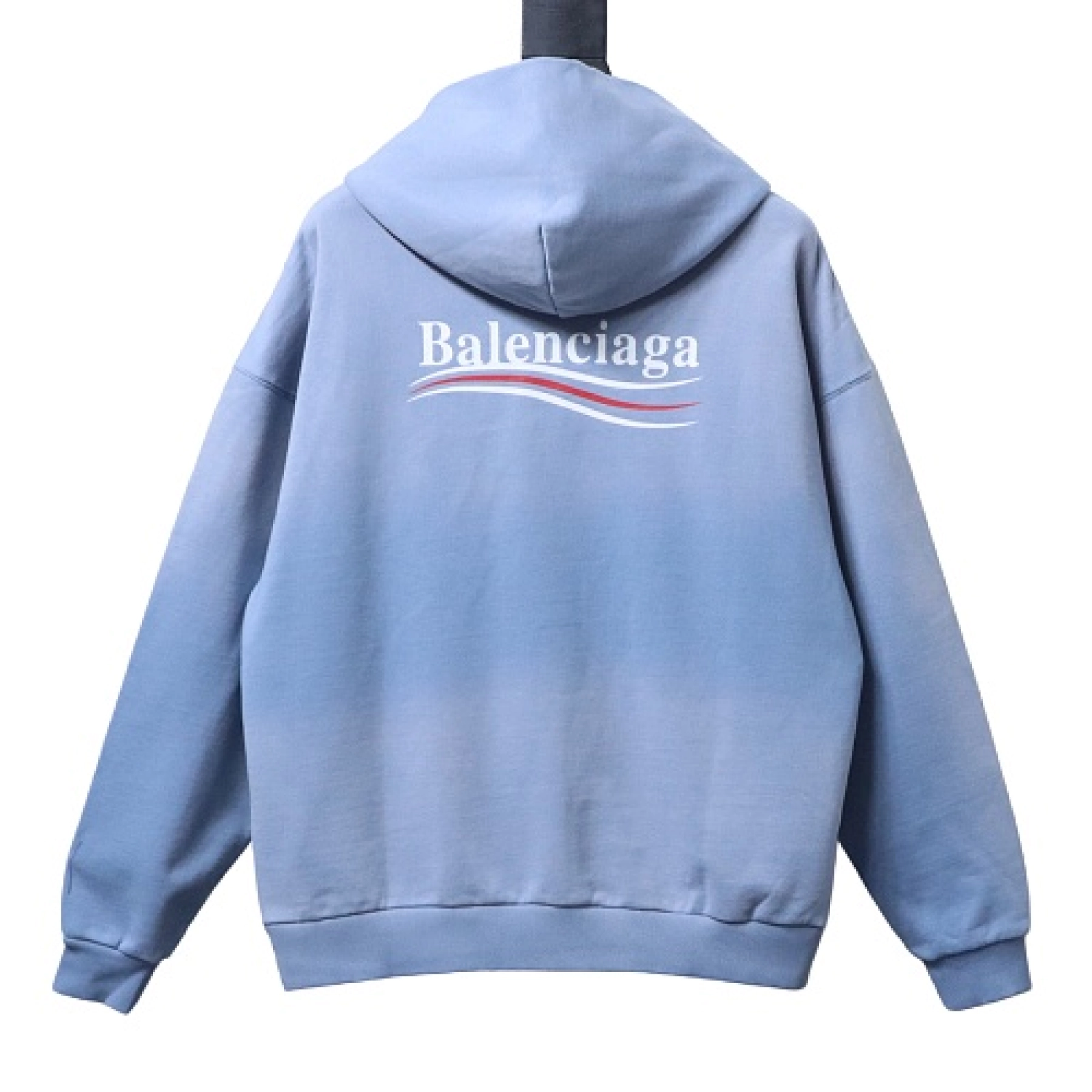 Balenciaga Political Campaign Medium Fit Hoodie Blue