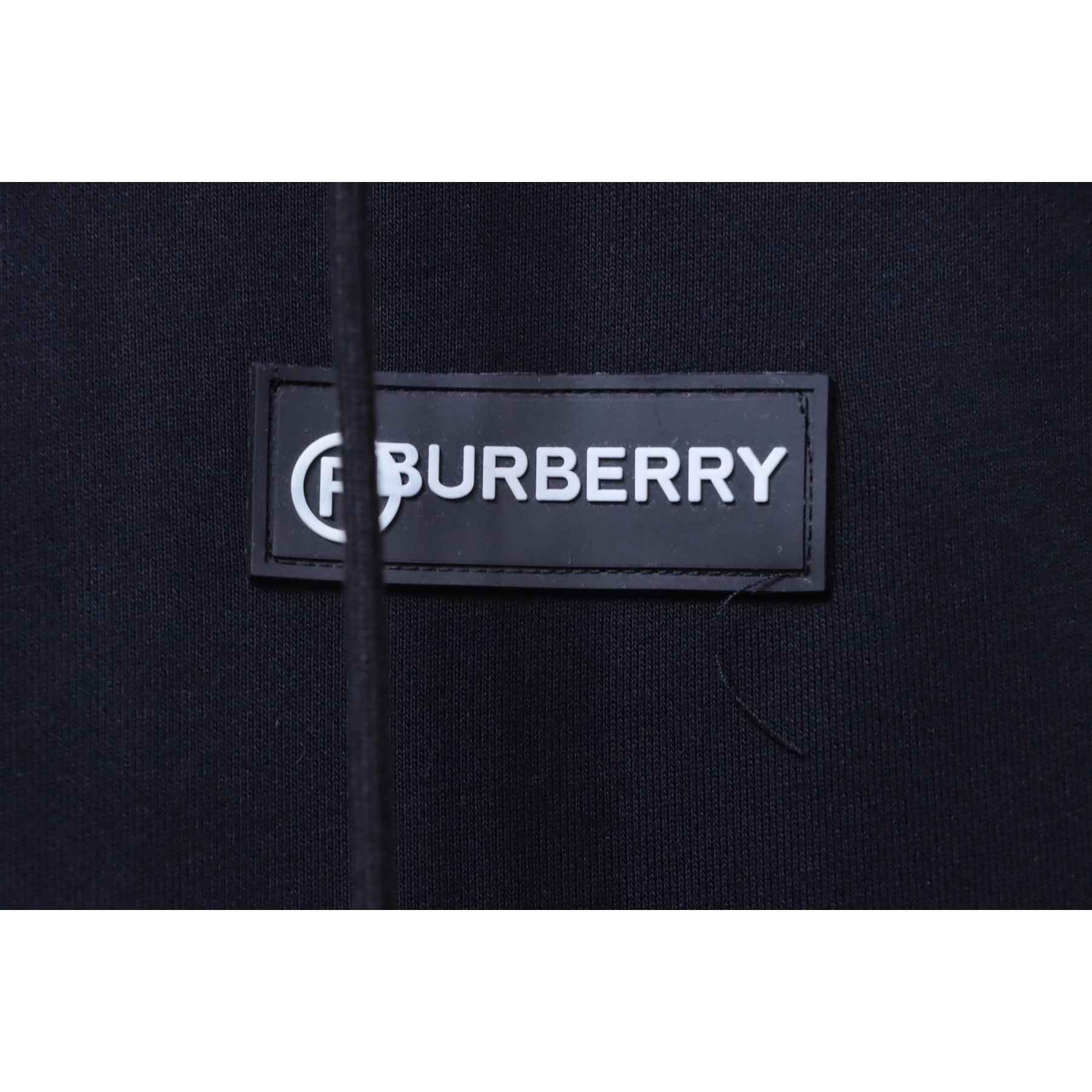 Burberry Zip-Up Hooded Jacket Side Check Print Panel Detai Black