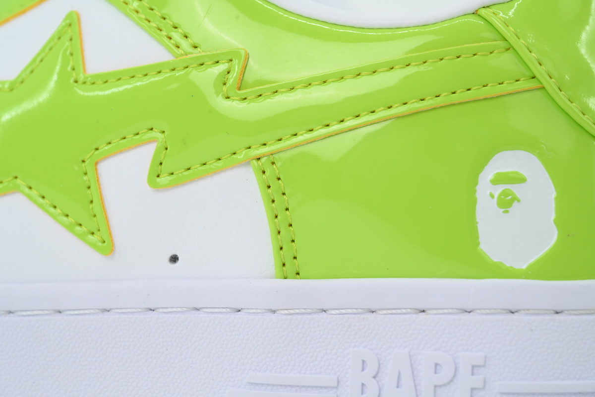 A BATHING APE BAPE White Green
