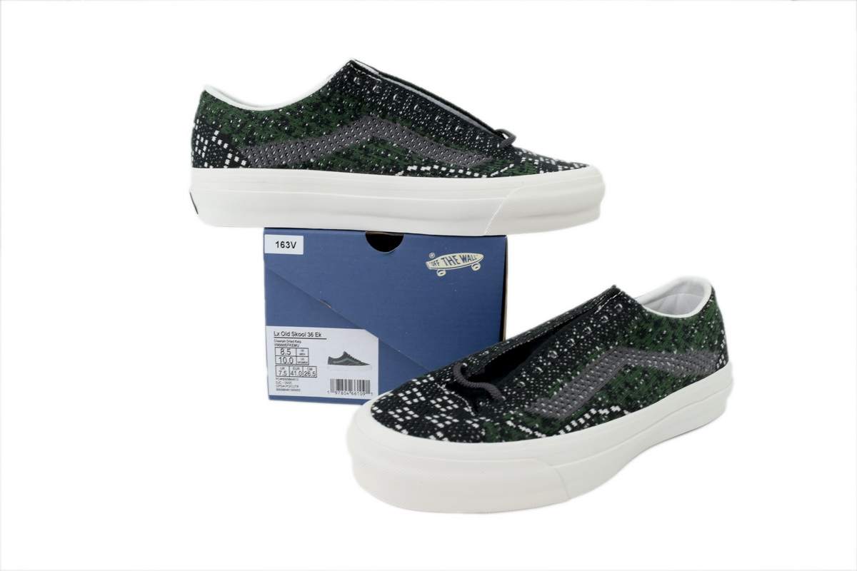 Vans Premium Old Skool Knit Pack Cheetah Dried Kelp Green VN000EFKEMU