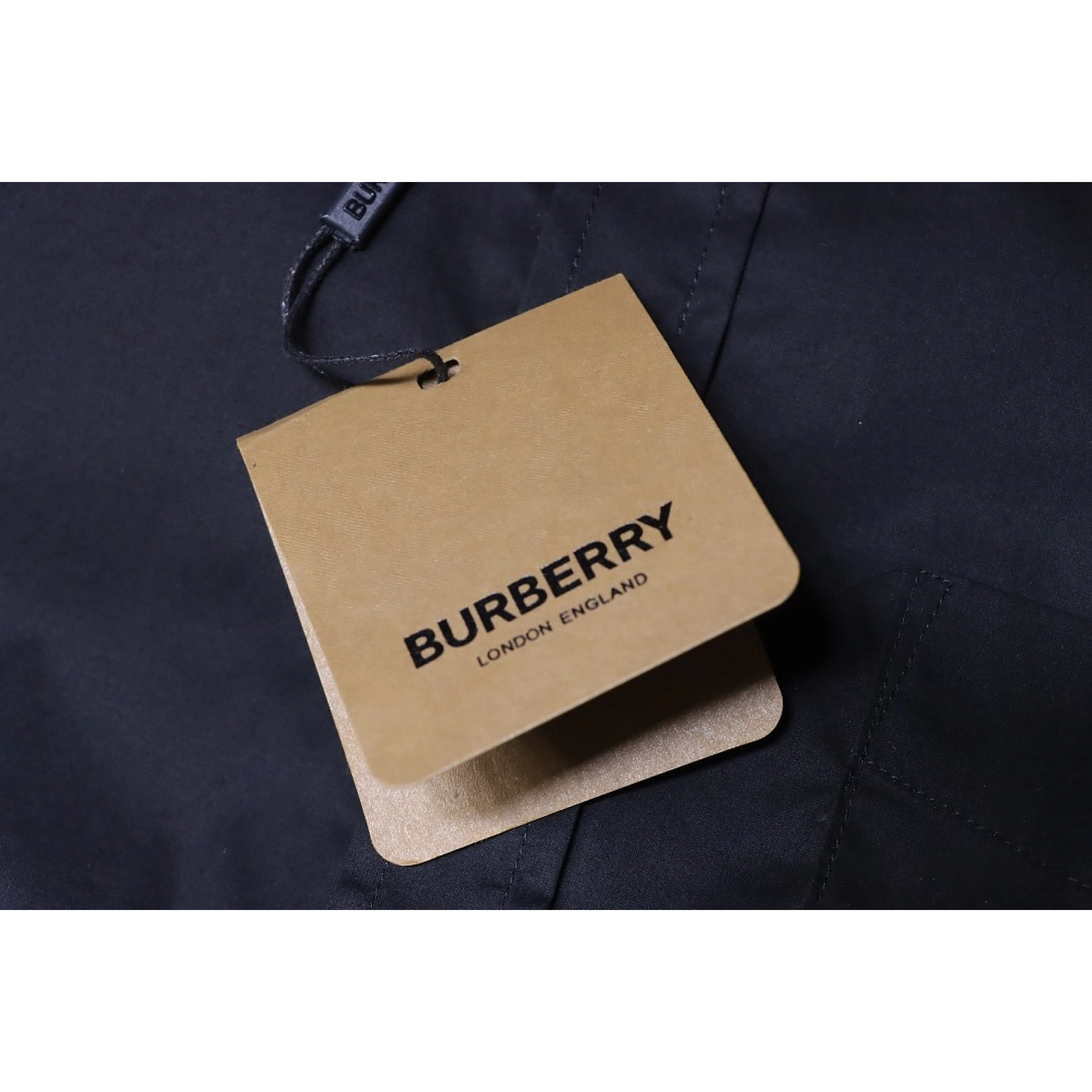Burberry TB Logo Embroidered Cotton Shirt Black