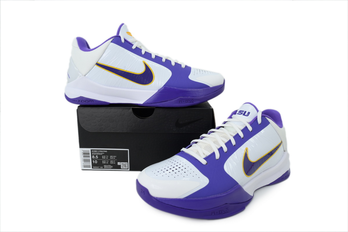 Jalen Brunson x Nike Zoom Kobe 5 Protro White Purple IM0557-102