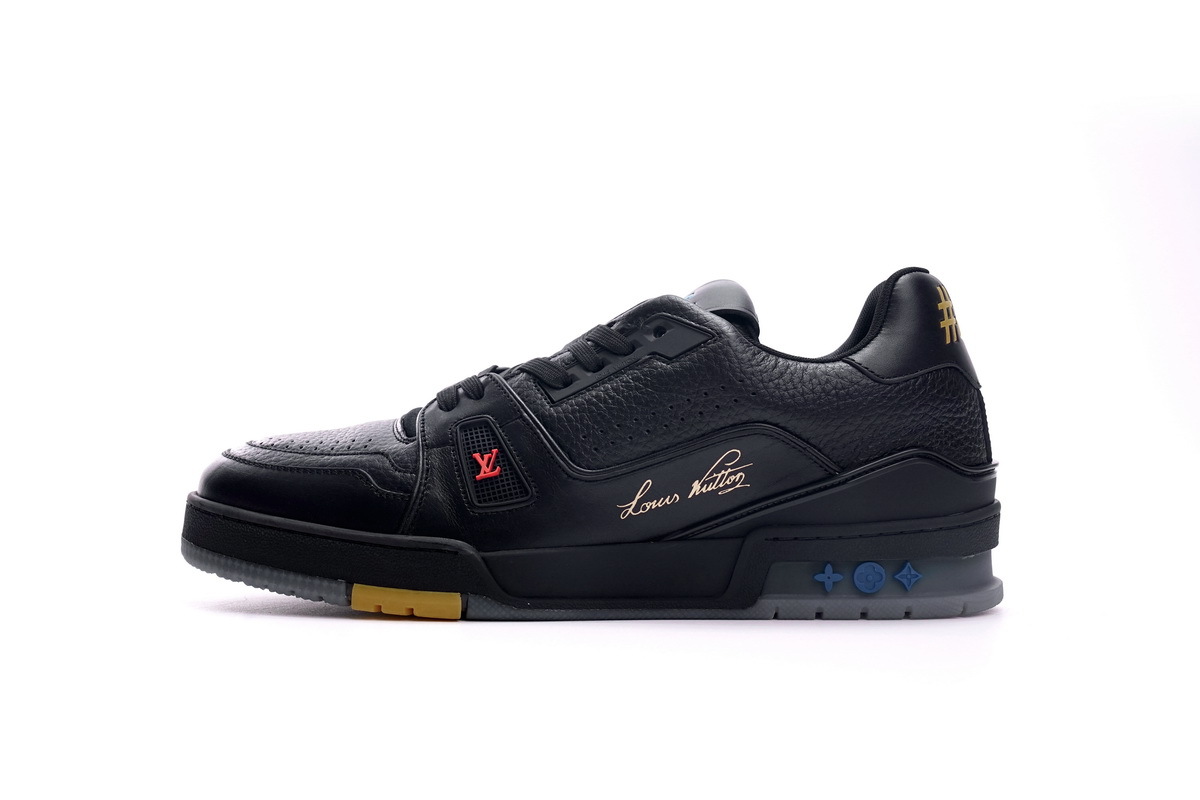 Louis Vuitton Trainer Black Litchi Pattern FD0226