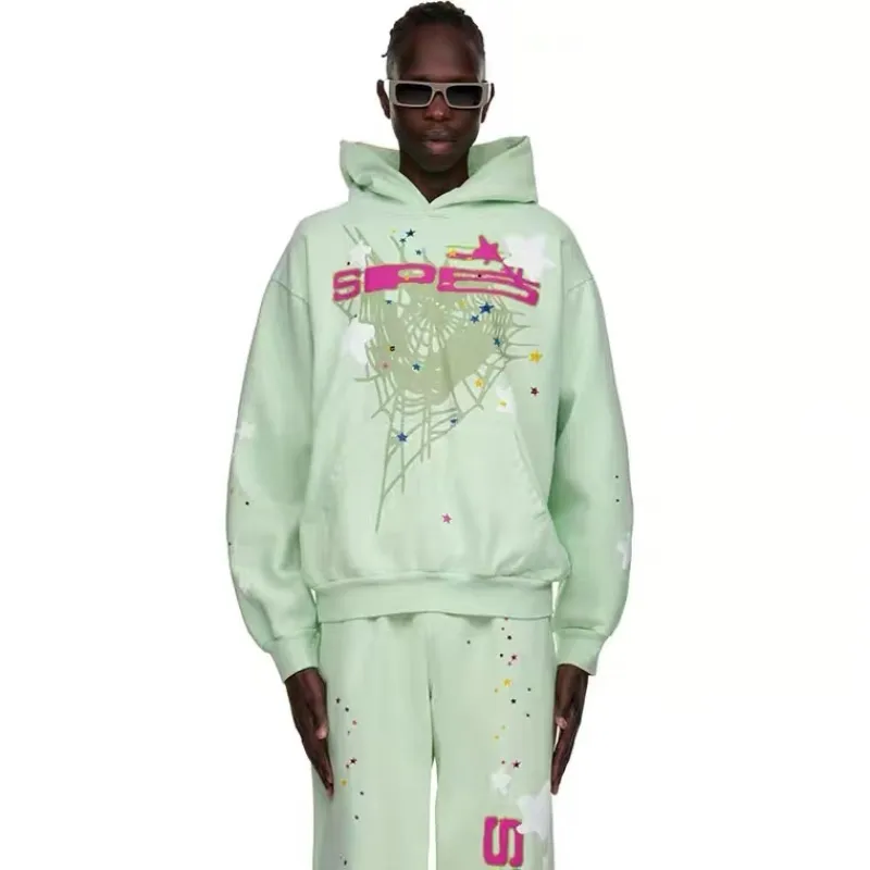Sp5der SP5 Mint Hoodie Mint 5505