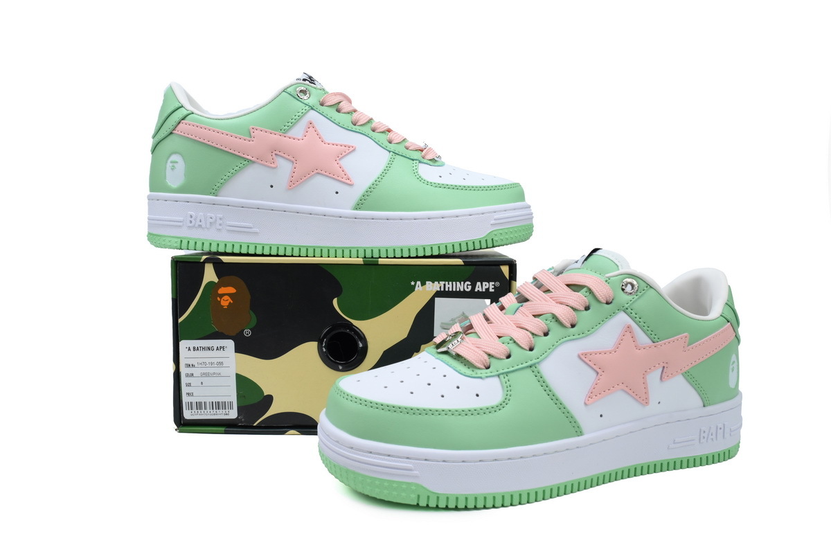 A BATHING APE Bape STA Green Pink 1H70-191-055