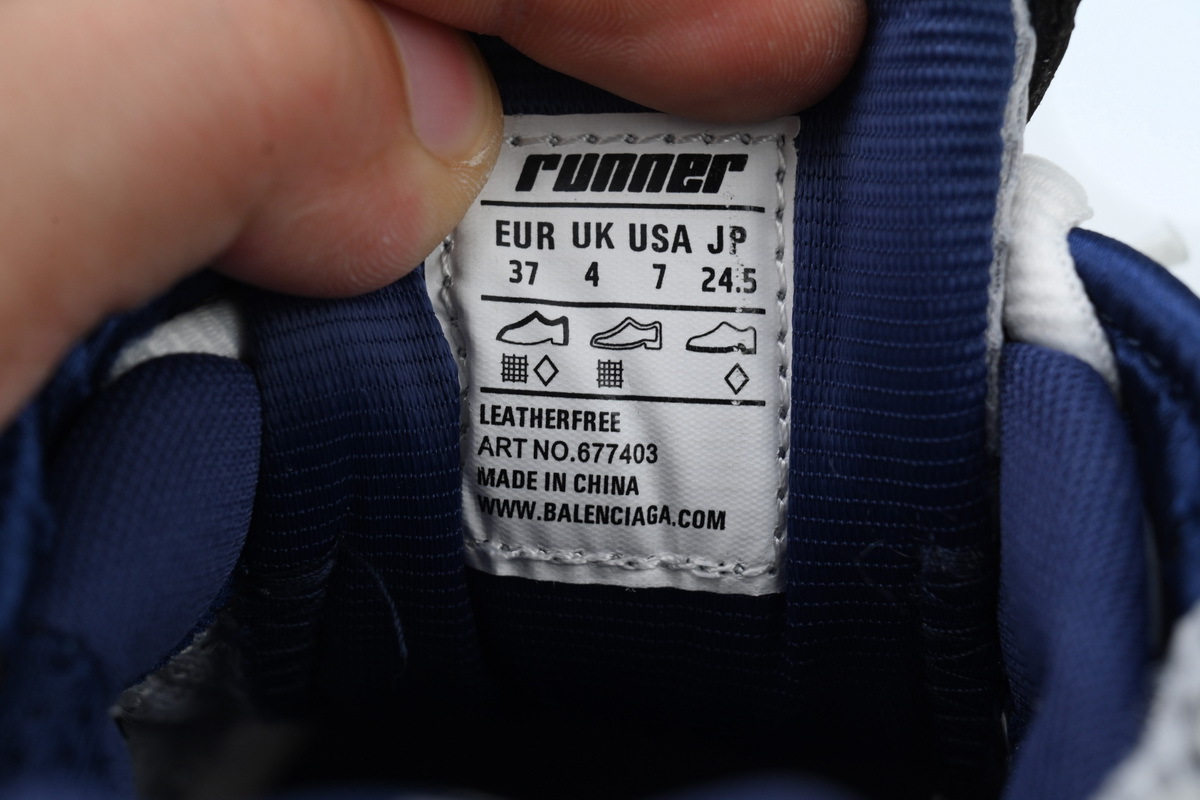 Balenciaga Runner White yellow and blue 677403 W2RN1 0080