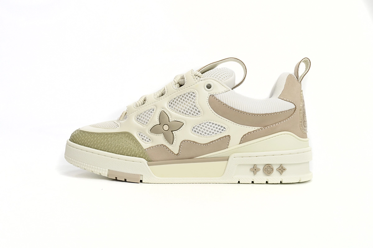 Louis Vuitton Skate Sneaker Beige White 1AARQH
