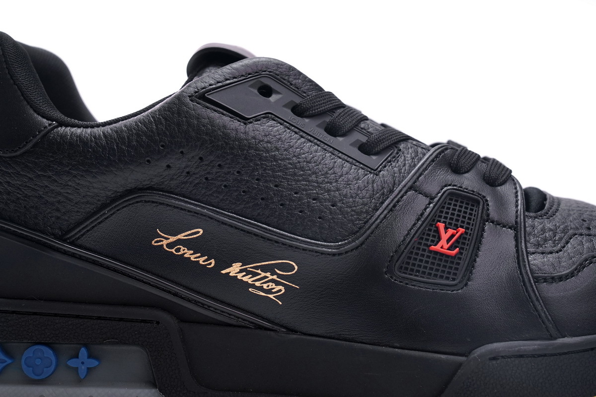 Louis Vuitton Trainer Black Litchi Pattern FD0226