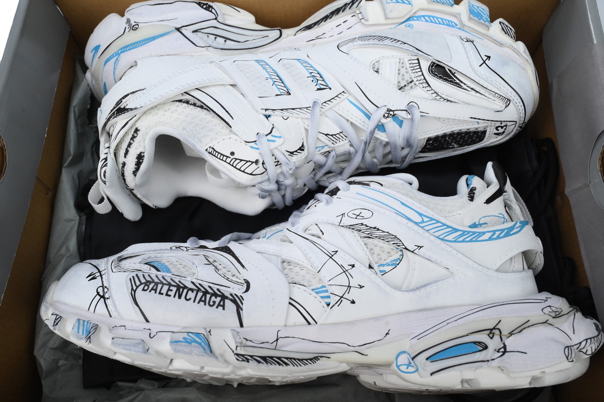 Balenciaga Track Sneaker White Blue 542023 W3SRA 9014