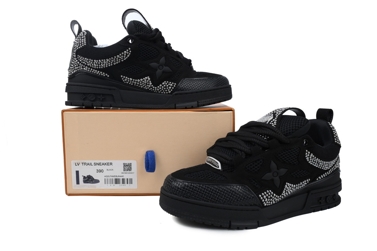 Louis Vuitton Skate Trainer Black Swarovski Monogran