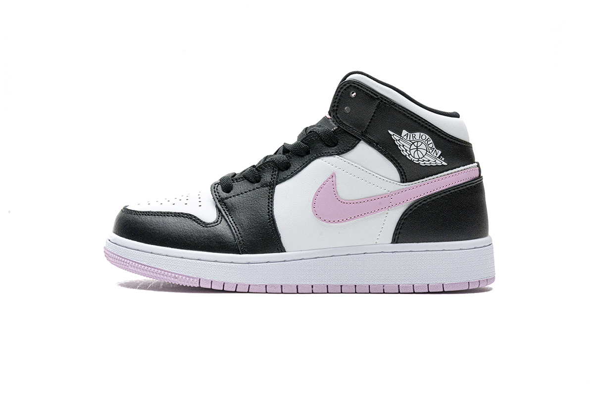 Jordan 1 Mid White Black Light Arctic Pink (GS) 555112-103