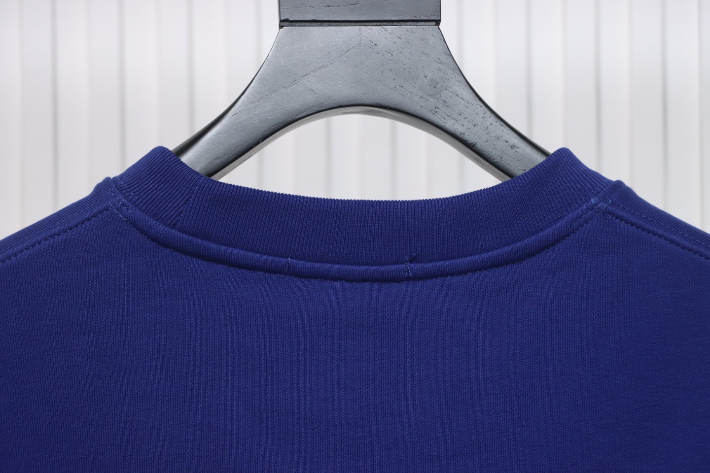 Balenciaga Campaign Logo Printed Crewneck Hoodie Navy