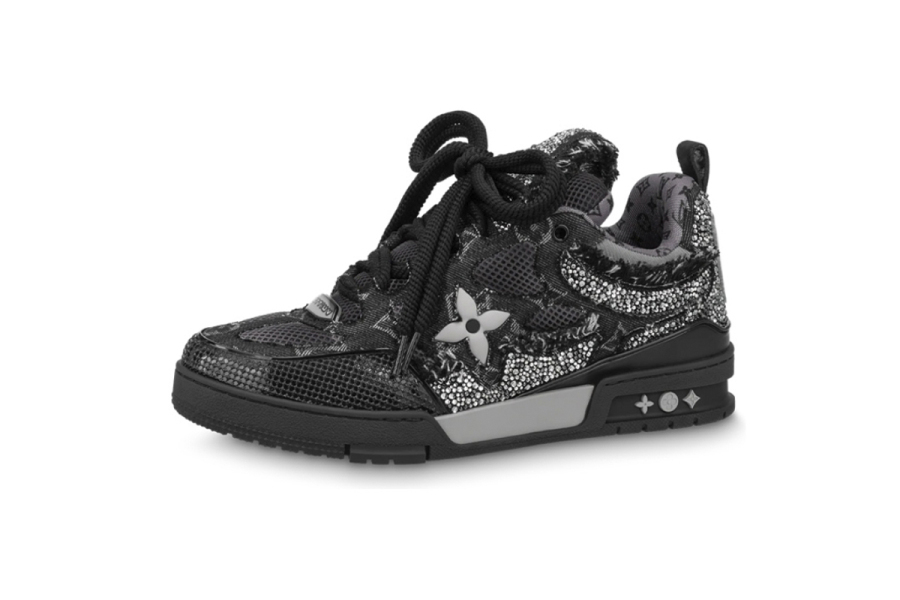 Louis Vuitton Skate Trainer Black Swarovski Monogran 1ABMHV